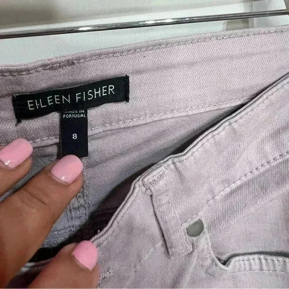 Eileen Fisher Lavender Denim Jeans Size 8 - Picture 4 of 5